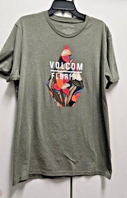 Volcom Florida T-shirt-Army Green-Size Large - Image 1 of 4
