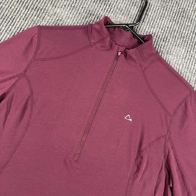 Paradox Pullover Shirt Womens Medium Purple Long Sleeve 1/4 Zip Wool Blend - Image 1 of 4