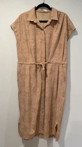 REI Cooperative Dress Womens Large Tan Sun Up Active Midi Gorpcore Stretch - Picture 1 of 6