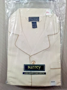 NWT MENS Surrey WOVEN COTTON BLEND PINSTRIPE PAJAMA SET SIZE M - Picture 1 of 6