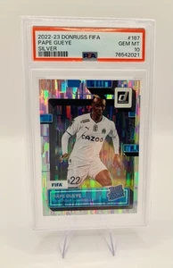 2022-23 Donruss FIFA Soccer #187 Pape Gueye RC Rookie Card PSA 10 GEM - Picture 1 of 17