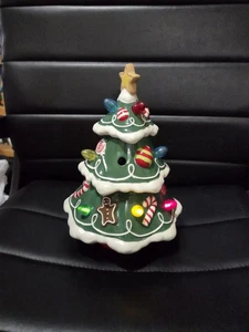 Hallmark Gumdrop Ceramica Albero di Natale Musicale Girevole Luci Rotanti Funziona! - Foto 1 di 7