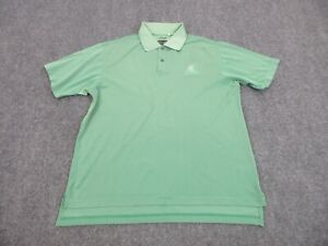 Adidas Polo Shirt Mens Adult Medium Green Lightweight Golf Rugby Logo Casual