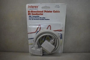 Interex Bi-Directional Printer Cable 25 Conductor DB25-Centronics 36 Pin - Picture 1 of 2