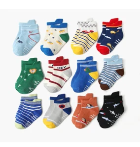 SOCKS丨Cartoon Non-slip Baby Children's Dotted Cotton Socks Fit 1-7 Years Old - Picture 1 of 10