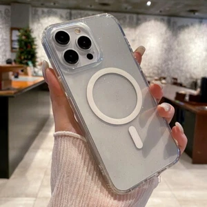 Magsafe Glitzer Stoßfest Clear Case für iPhone 17 16 15 Pro Max 14 13 12 Hülle - Bild 1 von 16