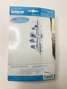 Janlynn Cross Stitch Pillowcase Pair 021-1015 Serene Garden THREAD INCLUDED - Picture 1 of 5