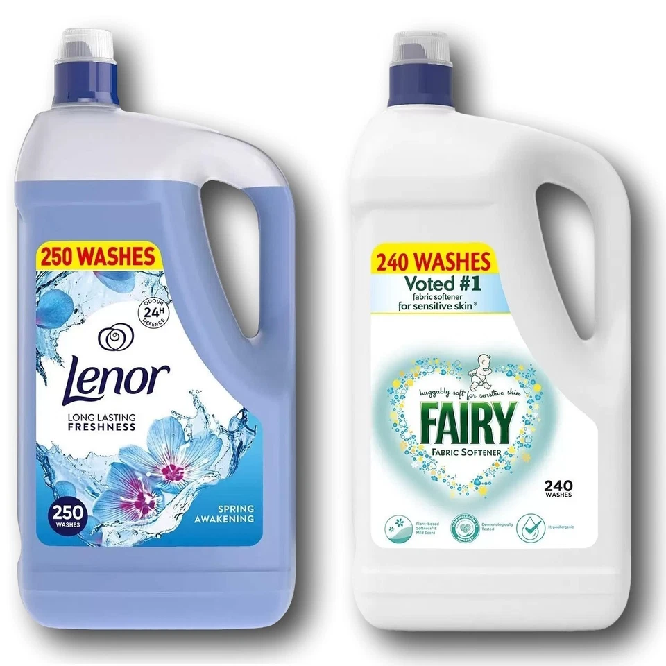 Lenor Spring Awakening 250 Wash Fabric Conditioner 5L & Fairy Super Concentrate - Image 1 of 4