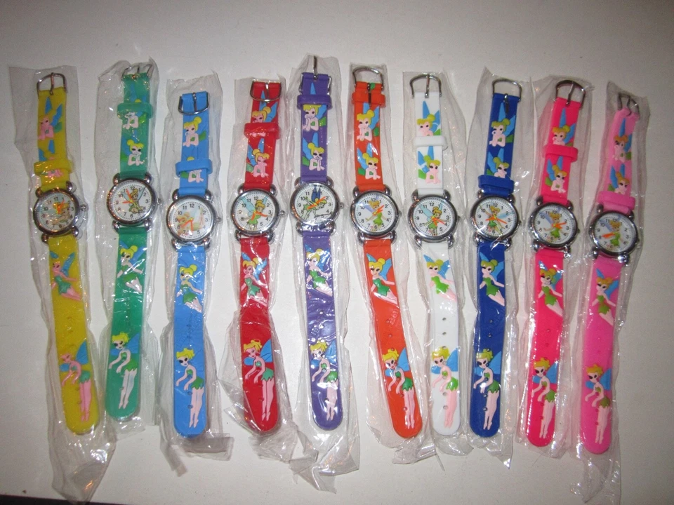 LOTE DE 10 RELOJES DE DISEÑO TWINKLE STAR (TINKER BELL) - RELOJES DE CUARZO - BBA-26 Foto 1 de 4