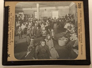 Ellis Island New York City Keystone Magic Laterne Glas Folie Foto Untersuchung - Bild 1 von 6