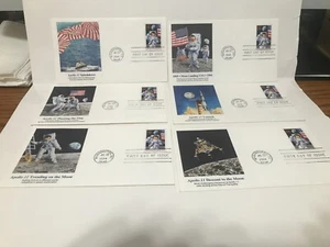 Apollo 11 Set of 6 Commemorative Covers Launch to Splashdown 1994 -29 cent stamp - Picture 1 of 2