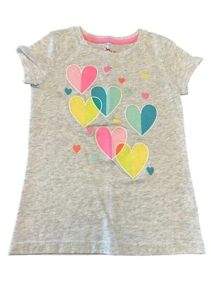 Camisa Circo Niñas Talla S 6/6x, Gris, Manga Corta, Corazones Foto 1 de 4