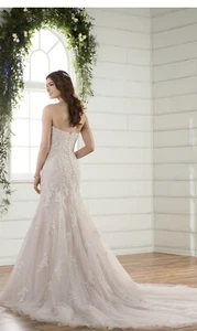 Essence Of Australia D2308 Wedding Gown Bridal 16 Dress Strapless Beaded US12 - Picture 1 of 17