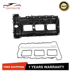 Cubierta de válvula de motor negra con kit de junta para BMW 335i 640i 740i X3 X5 X6 135i - Imagen 1 de 7