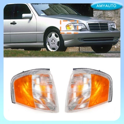 Par de faros esquineros intermitentes para Mercedes Benz Clase C W202 1994-2000 Foto 1 de 4