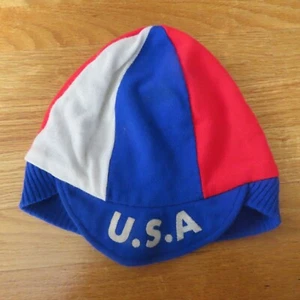 Vintage USA Olympics (One Size) Bicycle Cycling Cloth Cap - Picture 1 of 3