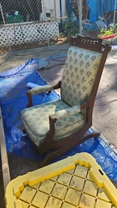 Antique Walnut Rocking Chair - Picture 1 of 4