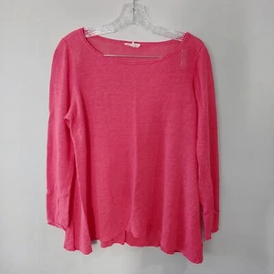 Eileen Fisher Bio Leinen Shirt Large rot langarm Rundhals leicht - Bild 1 von 6
