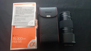Sony 75-300mm F/4.5-5.6 Macro Lens SAL75300 A-Mount W/cap In Box + Case - Picture 1 of 12
