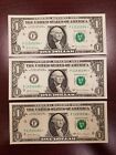 Lot Of 3 CONSECUTIVE $1 Star Notes 2017 UNCIRCULATED F 11535294* to F 11535296*