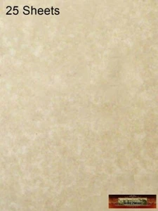 M00008-25-FS MOREZMORE Parchment Paper AGED 25 Sheets Heavy Certificate Blank - Afbeelding 1 van 1