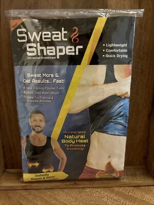 Sweat Maker Men's Black Back Zip Sauna Tank Top Large NIP - Image 1 of 4