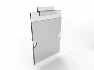 Klar Plexiglas Acryl Slatwall Literatur Halter Portrait Bild Fotorahmen - Bild 1 von 14