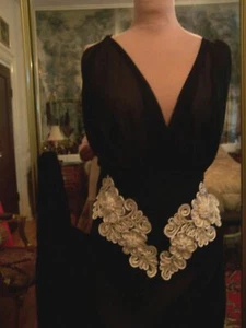 1pr PRECIOSO APLIQUE FLORAL CORDÓN BLANCO ROTO CON ACENTO DORADO METÁLICO 10,25 pulgadas - Imagen 1 de 6