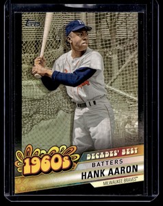 2020 Topps Decades' Best Black (Series 2) Hank Aaron 113/299 Milwaukee Braves