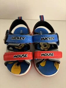 Infant Boys Mickey Mouse Sandals Size 5 - Picture 1 of 5
