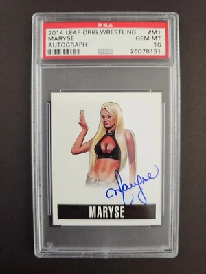 Maryse 2014 Leaf Originals Lucha Autógrafo PSA 10 Gemas Como Nuevo #M1 Foto 1 de 2