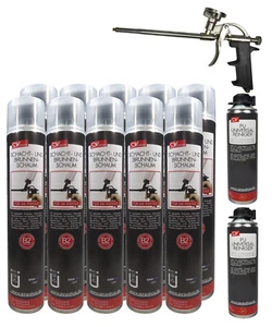 Brunnenschaum 10 x 750ml Pistolenschaum + 2 Reiniger und 1 Schaumpistole - Bild 1 von 5