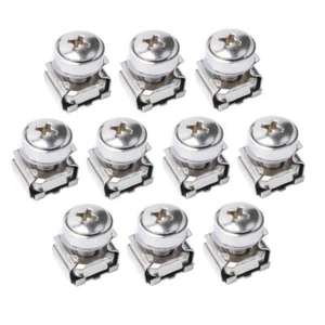 10pack rack Mount Cage Nuts, Screws and Washers for Rack - Picture 1 of 12