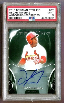 2013 BOWMAN STERLING #OT OSCAR TAVERAS ROOKIE AUTOGRAPHED PSA 9 MINT !!! - Image 1 of 3