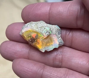 Äthiopischer Welo echter Opal 5,9 g über 1 Zoll TOLLE BLITZE USA VERKÄUFER - Bild 1 von 10