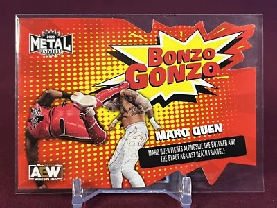 2022 AEW Metal Universe Bonzo Gonzo Die Cut Marq Quen BG-9 - Image 1 of 2