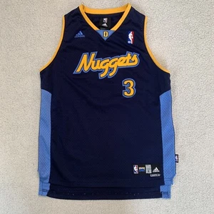 Vintage Denver Nuggets Allen Iverson #3 Adidas NBA Basketball Jersey Youth L +2 - Picture 1 of 5