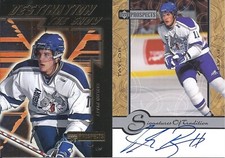 Taylor Pyatt 2000-01 Upper Deck Prospects Autograph & Destination The Show Cards