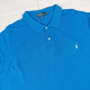 Vintage Polo Ralph Lauren Mens 4XLT Tall Blue Polo Shirt Classic Fit Golf - Picture 1 of 7