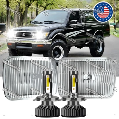 Faros LED de 5x7" 7x6" pulgadas con H4 Hi-Lo para camioneta Toyota Tacoma 4runner Foto 1 de 4