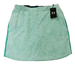 Under Armour Women 10 Golf Skort UA Links Woven w/ Shorts Green Dots New $75 - Picture 1 of 9