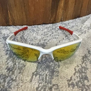 Oakley Quarter Jacket Youth Sonnenbrille mit Seitenschutz weiß und rot *LESEN* - Bild 1 von 11