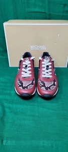 Michael Kors Allie Entrenador Envolvente Cuero Piel de Serpiente Talla UK 3 / EU36 - Imagen 1 de 6