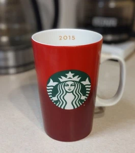 2015 Red Starbucks Coffee Cup Mug - 16 oz. Ombre Gradient EUC  - Picture 1 of 10