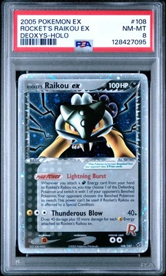 2005 POKEMON EX DEOXYS #108 ROCKET'S RAIKOU EX-HOLO PSA 8 - Image 1 of 2