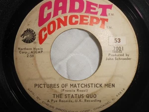 THE STATUS QUO~"PICTURES OF MATCHSTICK"~Orig. 1968~ROCK~PSYCH ROCK~7'' 45rpm~VG+ - Picture 1 of 2