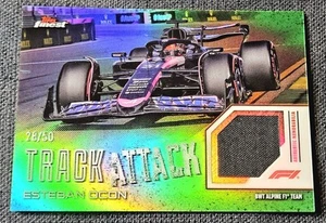 2024 Topps Finest Formula 1 F1 Green /50 Relic Esteban Ocon Patch Chrome #TAR - Bild 1 von 2