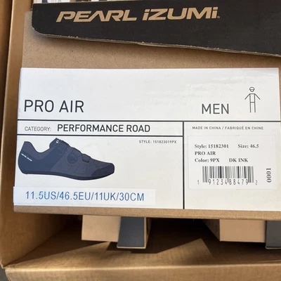 New Pearl Izumi Pro Air Cycling Shoe Men Performance Road 11.5 Us/46.5 Eu/11Uk - Image 1 of 4