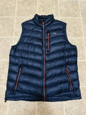 LL Bean Mens Downtek Ultralight 850 Down Blue Navy Vest Size XL Tall - Image 1 of 4