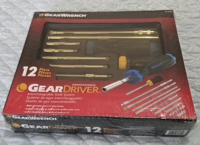 GEARWRENCH GearDriver 12 предметов профессиональный набор с чехлом для хранения новый - Изображение 1 из 4